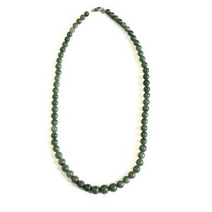 🦚Artisan Nephrite Jade Martini Olive Green Necklace